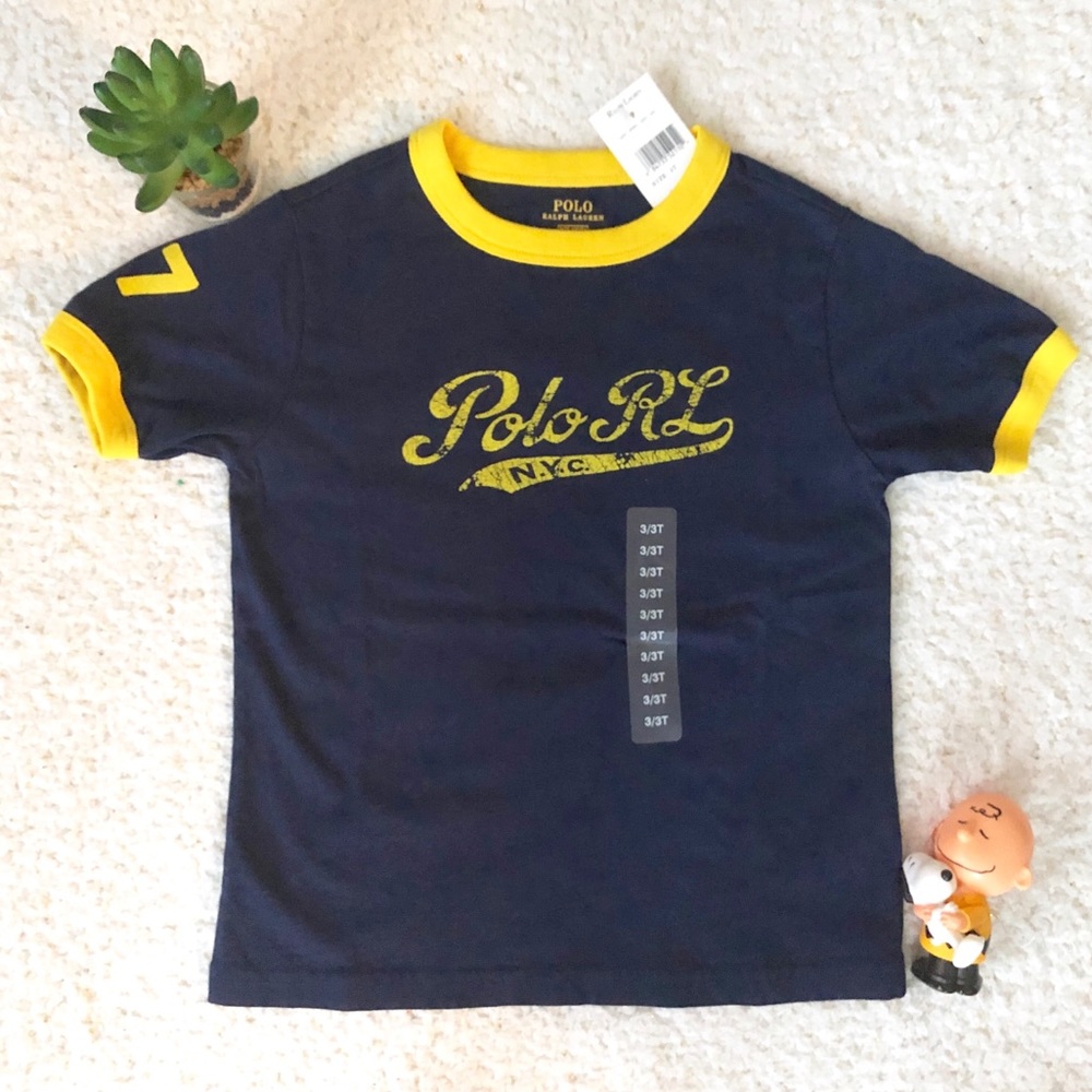 Ralph Lauren Polo RL NYC logo Tee Shirt 3T new Tag